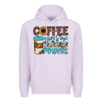 Lilac coffee gives me teacher powers Premium Hoodie - JahusDesignShop