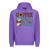 Purple coffee gives me teacher powers Premium Hoodie - JahusDesignShop