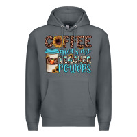 Rock coffee gives me teacher powers Premium Hoodie - JahusDesignShop