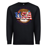 Black land of the free usa because of the brave billie w Premium Sweatshirt - texasbilliewilder