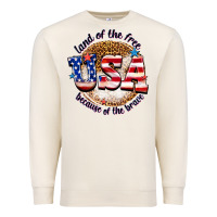 Sandshell land of the free usa because of the brave billie w Premium Sweatshirt - texasbilliewilder