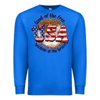True Royal land of the free usa because of the brave billie w Premium Sweatshirt - texasbilliewilder