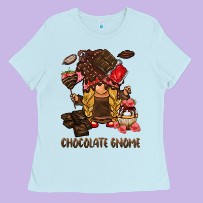 Chocolate Gnome Ladies Tee Designed By Barkaloodesign