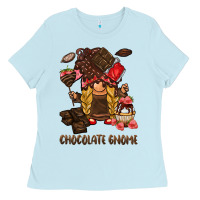 Baby Blue chocolate gnome Ladies Tee - BarkalooDesign