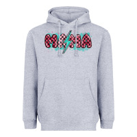 Heather Grey lightning bolt mama Heavyweight Hoodie - MaliasSmallBusiness