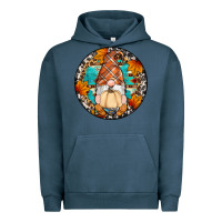 Pigment Midnight Navy fall gnomes round earrings Urban Hoodie - Artiststas