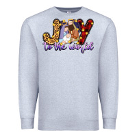 Heather Grey joy to the world Premium Sweatshirt - Zillion Design Studio
