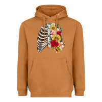 Meerkat floral ribcage Heavyweight Hoodie - MaliasSmallBusiness