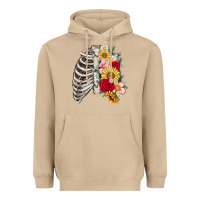 Mushroom floral ribcage Heavyweight Hoodie - MaliasSmallBusiness