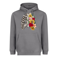 Storm floral ribcage Heavyweight Hoodie - MaliasSmallBusiness