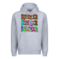 Heather Grey summer summer summer Premium Hoodie - AdoDesignShop