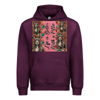 Mauve Wine life is better with a pittie Urban Hoodie - JahusDesignShop