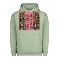 Pigment Oil Green life is better with a pittie Urban Hoodie - JahusDesignShop