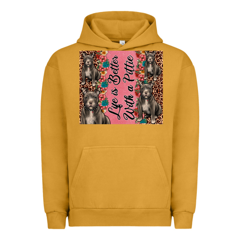 Life Is Better With A Pittie Urban Hoodie by JahusDesignShop | Teevron
