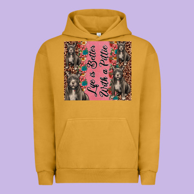 Life Is Better With A Pittie Urban Hoodie Designed By Jahusdesignshop