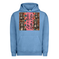 Pigment Pebble Blue life is better with a pittie Urban Hoodie - JahusDesignShop