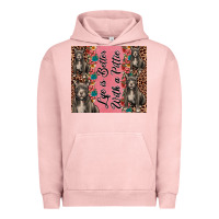 Pigment Salmon life is better with a pittie Urban Hoodie - JahusDesignShop