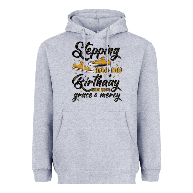 Stepping Into My Birthday With God S Grace And Mer Heavyweight Hoodie by MaliasSmallBusiness | Teevron