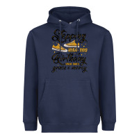 Navy stepping into my birthday with god s grace and mer Heavyweight Hoodie - MaliasSmallBusiness