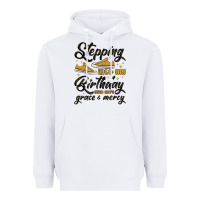 White stepping into my birthday with god s grace and mer Heavyweight Hoodie - MaliasSmallBusiness