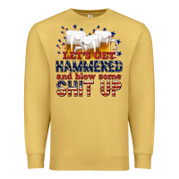 Antique Gold lets get hammered Premium Sweatshirt - texasbilliewilder