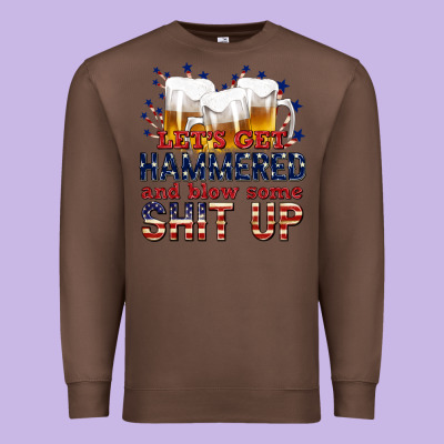 Premium Sweatshirt lets get hammered