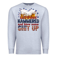 Heather Grey lets get hammered Premium Sweatshirt - texasbilliewilder