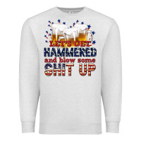Oatmeal Heather lets get hammered Premium Sweatshirt - texasbilliewilder