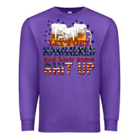 Purple lets get hammered Premium Sweatshirt - texasbilliewilder