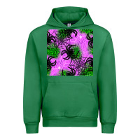 Emerald halloween spider green leopard seamless pattern Urban Hoodie - BundleAndBundleShop