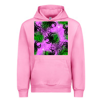 Fuchsia Pink halloween spider green leopard seamless pattern Urban Hoodie - BundleAndBundleShop