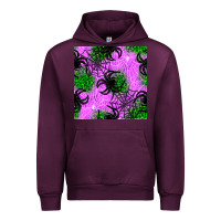Mauve Wine halloween spider green leopard seamless pattern Urban Hoodie - BundleAndBundleShop
