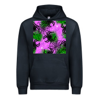Navy halloween spider green leopard seamless pattern Urban Hoodie - BundleAndBundleShop