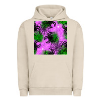 Pigment French Oak halloween spider green leopard seamless pattern Urban Hoodie - BundleAndBundleShop