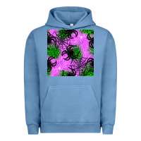 Pigment Pebble Blue halloween spider green leopard seamless pattern Urban Hoodie - BundleAndBundleShop