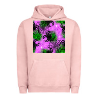 Pigment Salmon halloween spider green leopard seamless pattern Urban Hoodie - BundleAndBundleShop