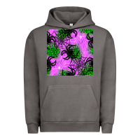 Pigment Tornado halloween spider green leopard seamless pattern Urban Hoodie - BundleAndBundleShop