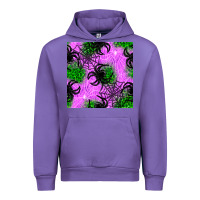 Tulip halloween spider green leopard seamless pattern Urban Hoodie - BundleAndBundleShop
