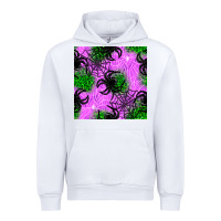 White halloween spider green leopard seamless pattern Urban Hoodie - BundleAndBundleShop