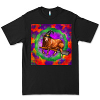 Black halloween red angus bull Premium Tee - LillyAllenDesigns