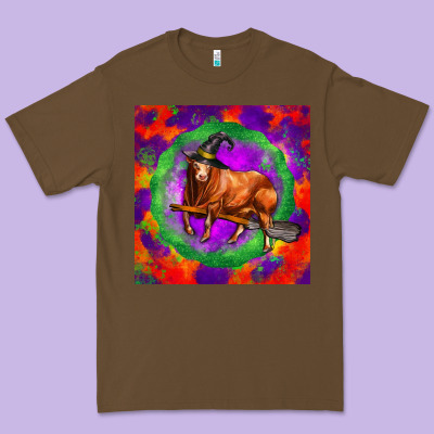 Halloween Red Angus Bull Premium Tee Designed By Lillyallendesigns