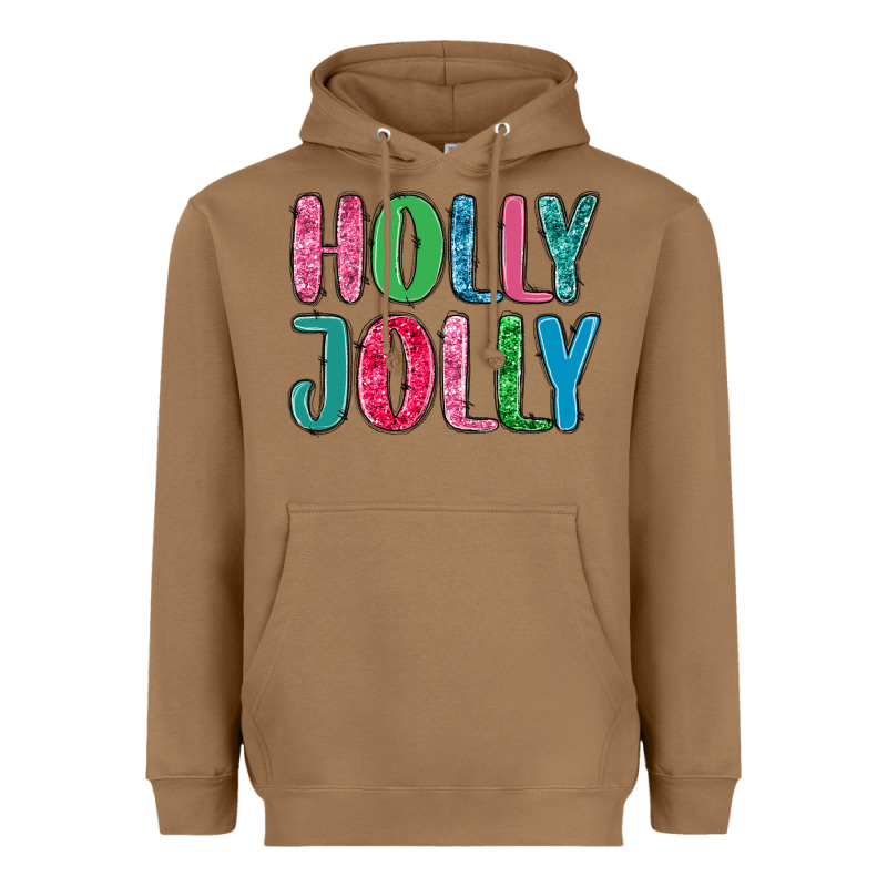 Holly Jolly Heavyweight Hoodie by MaliasSmallBusiness | Teevron