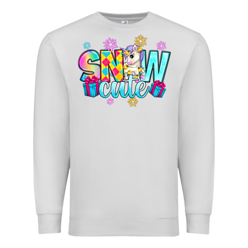 Snow Cute With Unicorn Premium Sweatshirt by Zillion Design Studio | Teevron