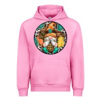 Fuchsia Pink fall gnomes round earrings 1 Urban Hoodie - Artiststas