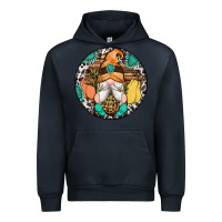 Navy fall gnomes round earrings 1 Urban Hoodie - Artiststas