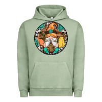 Pigment Oil Green fall gnomes round earrings 1 Urban Hoodie - Artiststas