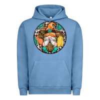 Pigment Pebble Blue fall gnomes round earrings 1 Urban Hoodie - Artiststas
