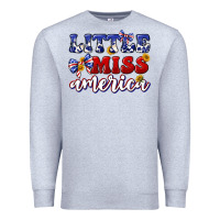 Heather Grey little miss america Premium Sweatshirt - texasbilliewilder
