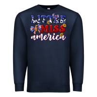 Navy little miss america Premium Sweatshirt - texasbilliewilder