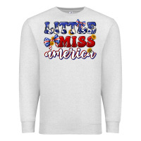 Oatmeal Heather little miss america Premium Sweatshirt - texasbilliewilder